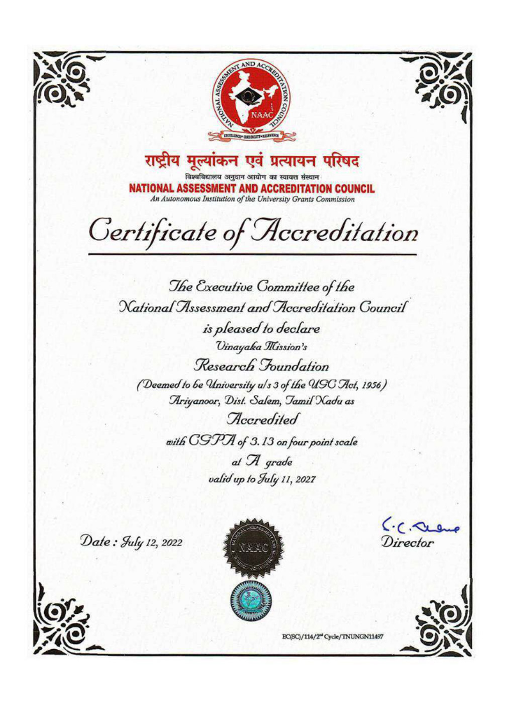 NAAC Certificate 1